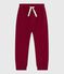 Children's jogging bottoms in plain cotton AMARANTE