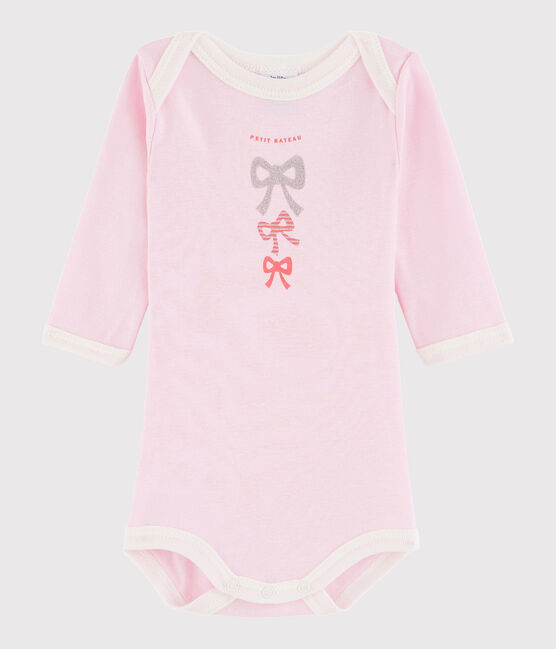 Baby Girls' Long-Sleeved Bodysuit DOLL pink