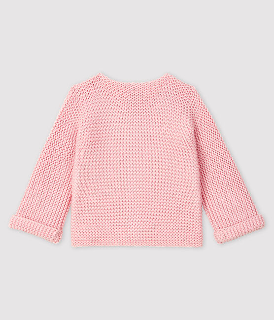 Baby girl's wool and cotton mix cardigan MINOIS pink