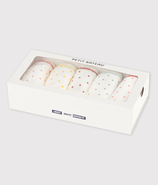 Girls' Mini Hearts Cotton Briefs - 5-Pack variante 1