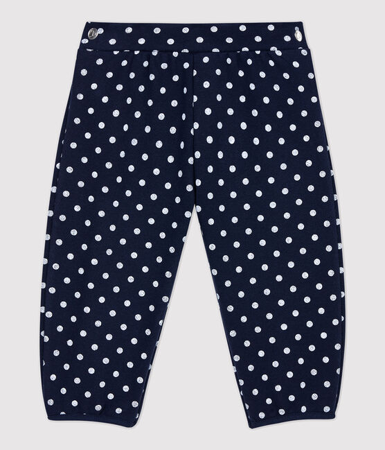 Babies' Fleece Trousers SMOKING blue/MARSHMALLOW white