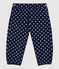 Babies' Fleece Trousers SMOKING blue/MARSHMALLOW white