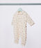 Babies' floral print cotton playsuit with a collar AVALANCHE white/MULTICO