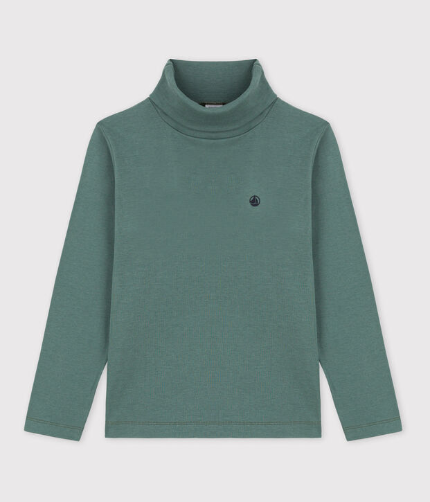 Unisex Children's Cotton Polo Neck green