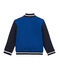 Boy's varsity jacket in lined cotton sweatshirt LIMOGES blue/SMOKING blue