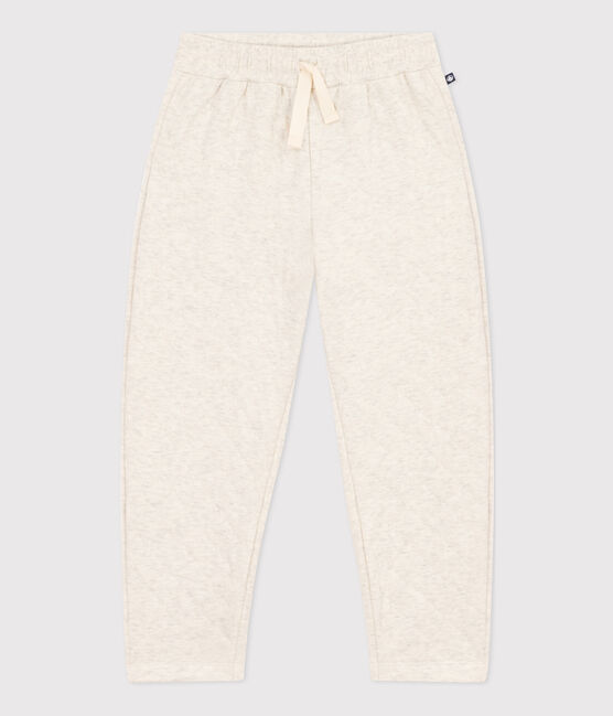 Boys' quilted tube knit trousers MONTELIMAR CHINE beige