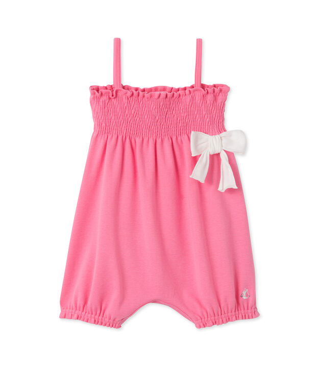 Combinaison courte b&eacute;b&eacute; fille Petal pink