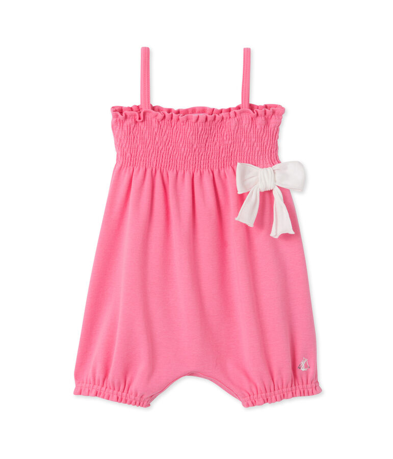 Combinaison courte b&eacute;b&eacute; fille Petal pink