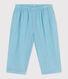 Babies' plain cotton gauze trousers