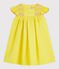 Children's short-sleeved cotton dress yellow