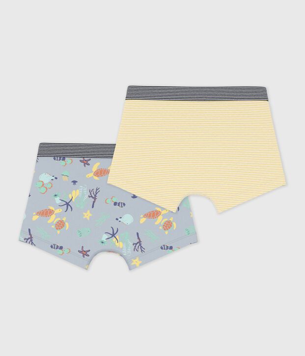 Pack of children's glow-in-the-dark printed cotton  boxers multicolor