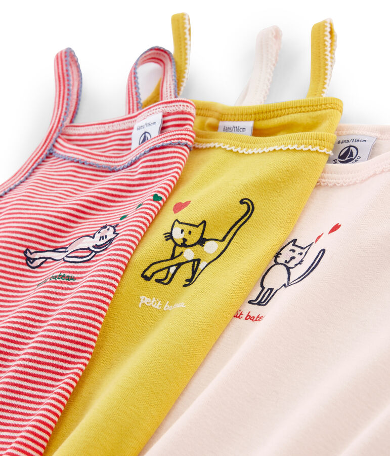 Girls' Strappy Tops - 3-Piece Set multicolor