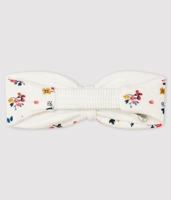 Baby girl's floral headband MARSHMALLOW white/MULTICO white