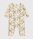 Babies' Footless Floral Print Cotton Pyjamas