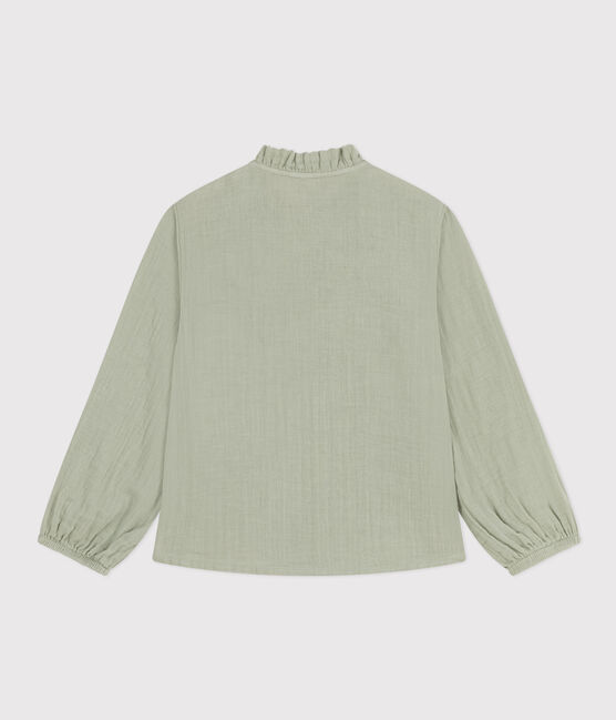 Girls' Cotton Gauze Blouse HERBIER green