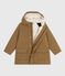 Children's plain mid-length parka ROCHE brown
