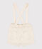 Babies' Denim Dungaree Shorts AVALANCHE Ecru