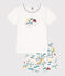 Children's Unisex Short Cotton Explorer Pyjamas MARSHMALLOW white/MULTICO white