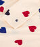 Babies' Heart Patterned Cotton Pyjamas AVALANCHE white/MULTICO
