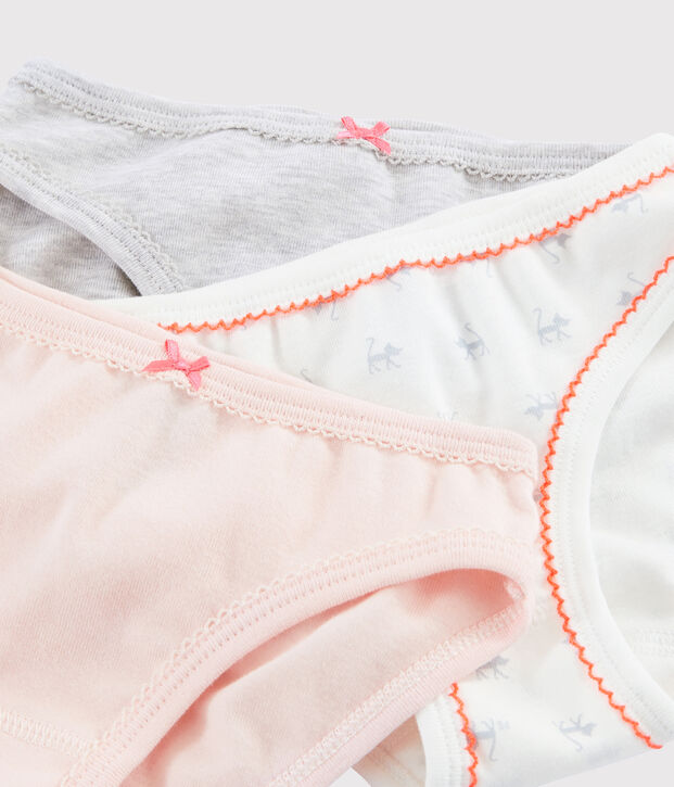 Girls' Cat Print Knickers - 3-Piece Set multicolor