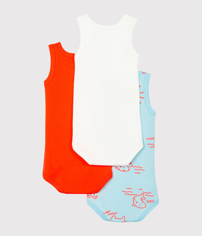 Baby Boys' Sleeveless Bodysuit - 3-Piece Set multicolor