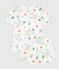 Children's short Opera print cotton pyjamas white/multicolor