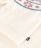 Babies' 2-piece knitted outfit with a jacquard knit cardigan MARSHMALLOW white/CHARME pink