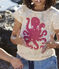 Girls' Flocked Short-Sleeved T-Shirt AVALANCHE Ecru