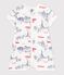 Babies' Paris-Themed Cotton Playsuit MARSHMALLOW white/MULTICO white