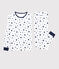 Unisex Starry Cotton Pyjamas MARSHMALLOW white/MEDIEVAL blue