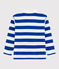 Boys' Long-Sleeved Jersey Polo Shirt SURF blue/MARSHMALLOW white