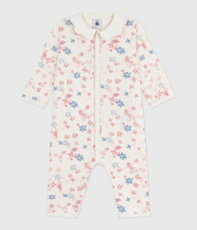 Babies' footless printed cotton pyjama suit Ecru/multicolor