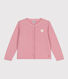 Children's plain fleece cardigan