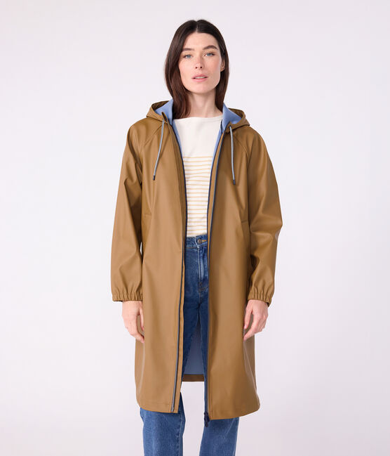 Women's long raincoat in two colours ROCHE brown