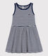 Girls' Sleeveless Striped Cotton Dress
