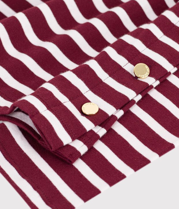 Women's cotton Breton top red/white