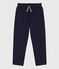 Boys' quilted tube knit trousers SMOKING blue