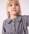 Children's long-sleeved checked flannel dress SOIR blue/MILK
