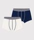 Boys' Organic Cotton and Elastane Boxer Shorts - 2-Pack