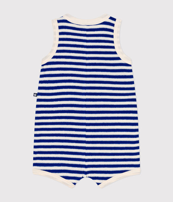 Babies' Terry Short Playsuit SURF blue/AVALANCHE