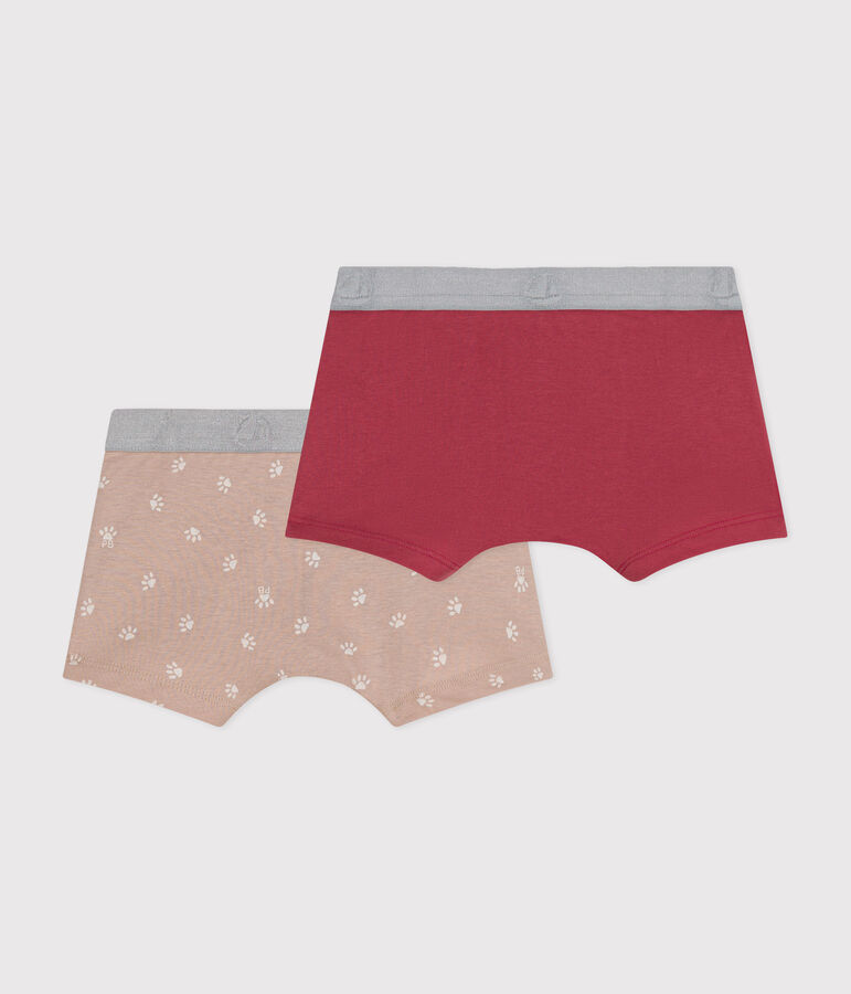Boys' cotton boxer shorts - 2-Pack multicolor