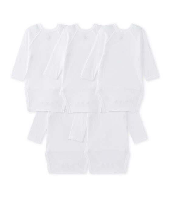 Set of 5 mixed newborn baby's long sleeved bodies variante 1