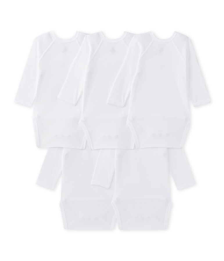 Set of 5 mixed newborn baby's long sleeved bodies multicolor