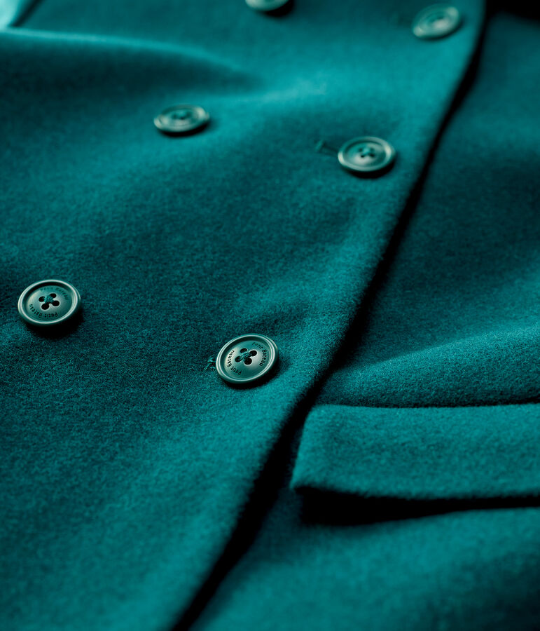 Girls' Woollen Coat PINEDE green