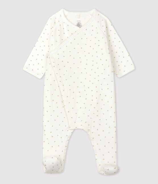 Babies' Organic Cotton Sleepsuit MARSHMALLOW white/MULTICO white