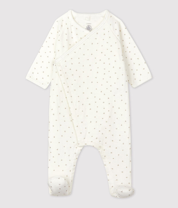 Babies' Organic Cotton Sleepsuit white/multicolor