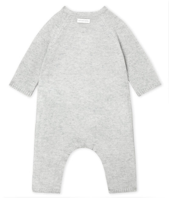Long combination cashmere 'muzzle' POUSSIERE CHINE grey