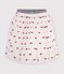 Children's long skirt in plain tulle Ecru/red