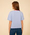 Women's Boxy Stripy Cotton T-Shirt GAULOISE /MARSHMALLOW