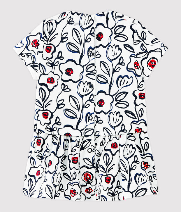 Baby girls' print dress white/multicolor